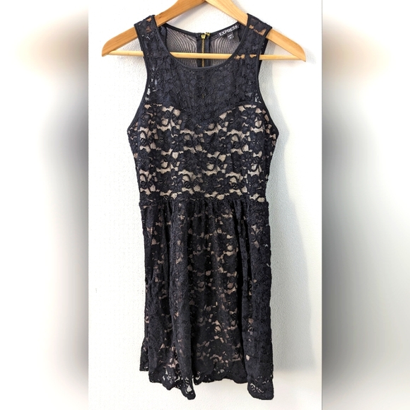 Express black lace dress, small - Picture 1 of 4